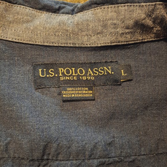 U.S. Polo Assn. Men's Blue Button Down Shirt - Picture 5 of 5